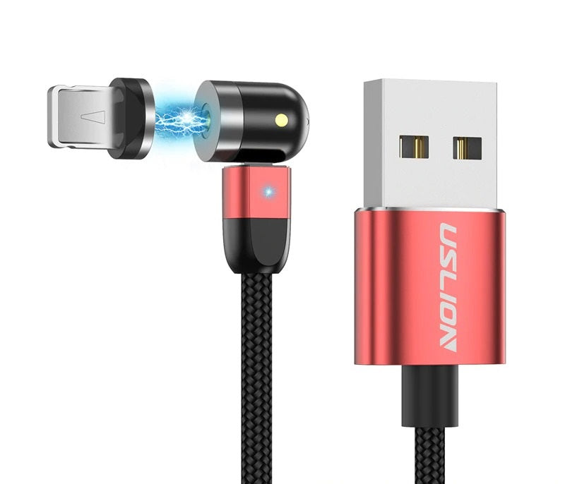 540° Magnetic Tip USB Charger W/ LED Light