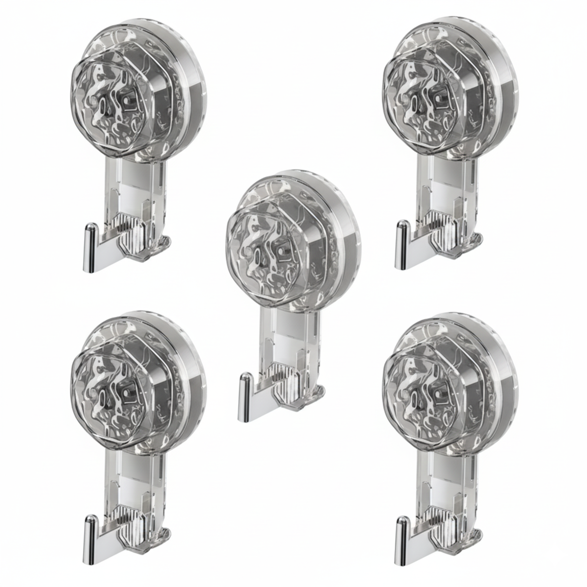 Suction Cup Hooks - No-Drill Self-Adhesive Wall for Bathroom and Kitchen
