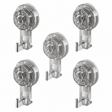 Suction Cup Hooks - No-Drill Self-Adhesive Wall for Bathroom and Kitchen