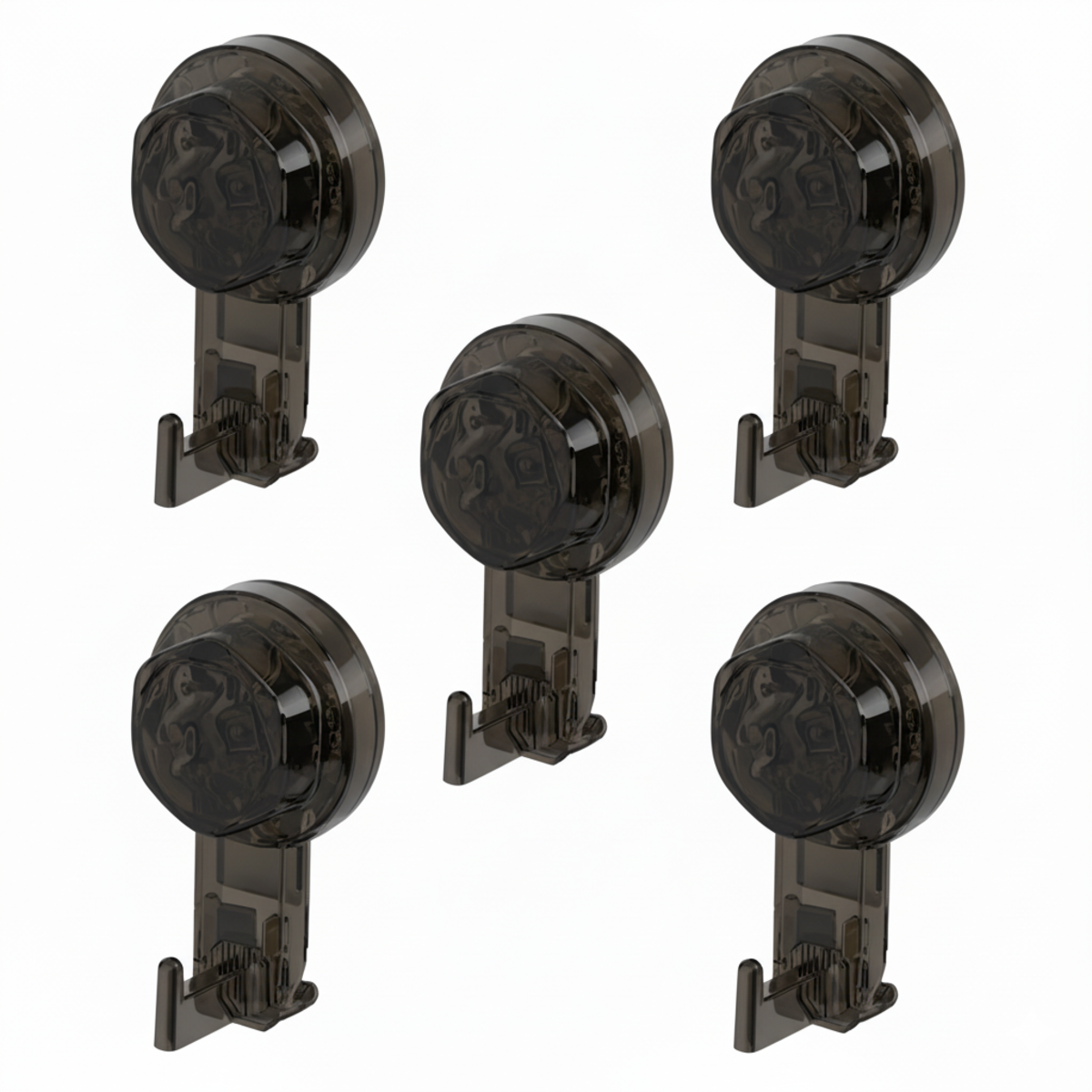 Suction Cup Hooks - No-Drill Self-Adhesive Wall for Bathroom and Kitchen