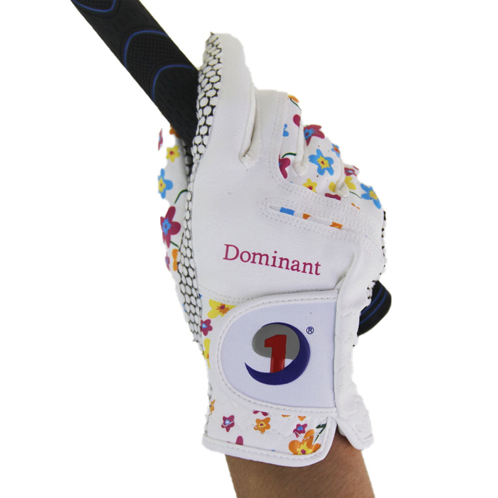 Floral Colorful Breathable Women Golf Gloves