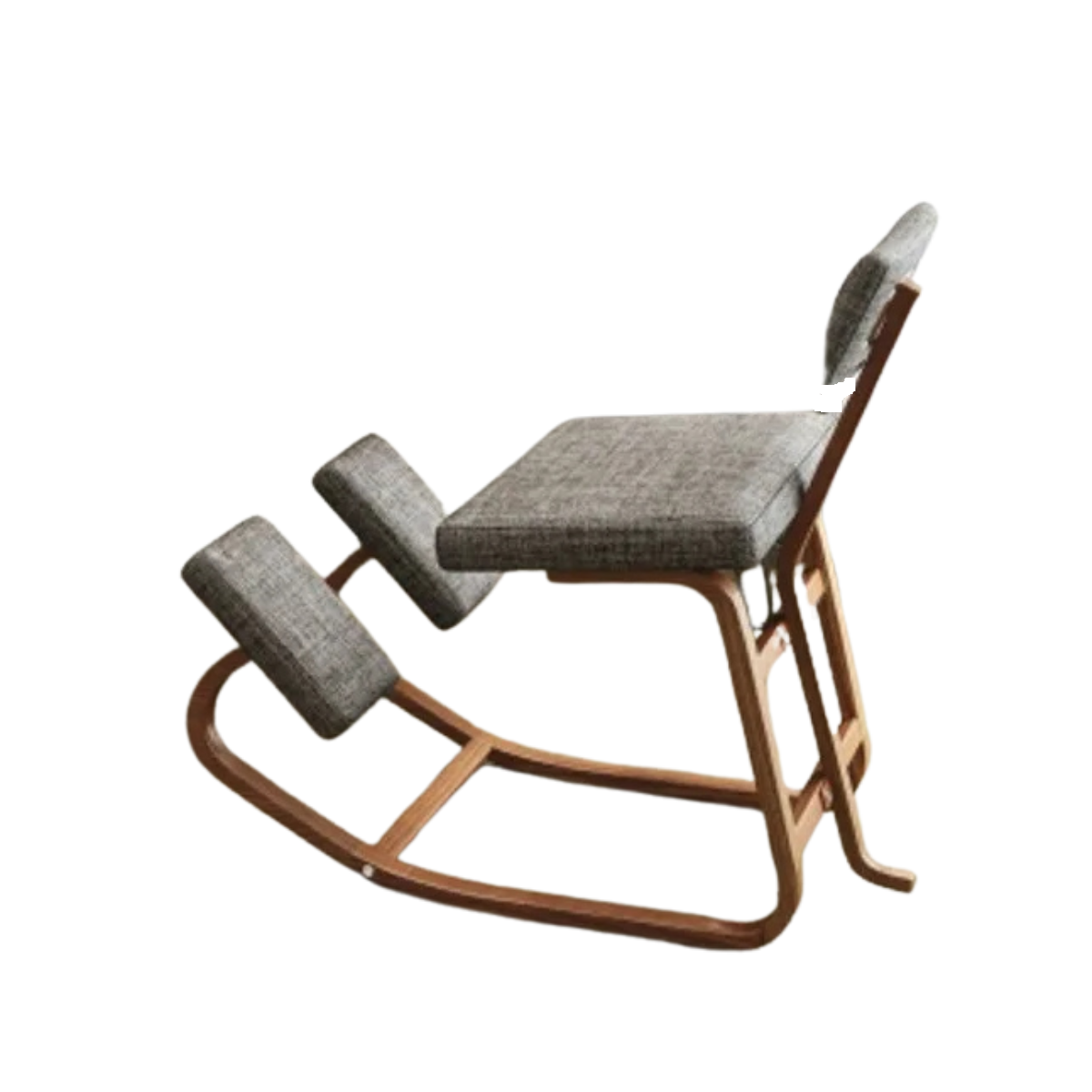 Ergonomic Kneeling Chair - Posture Support Rocking Stool with Thick Cushion