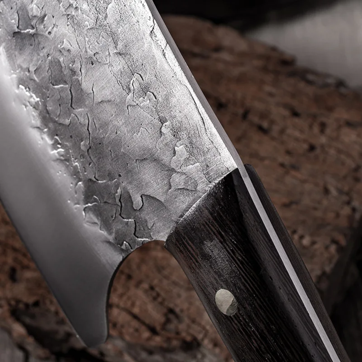 Traditional Handmade Forged Kitchen Knife Hammer Stainless Steel