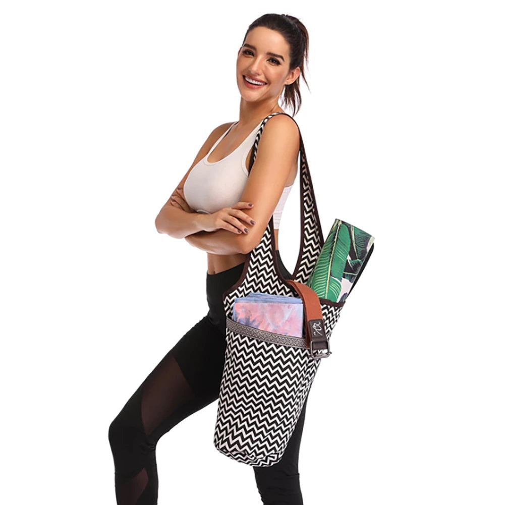 Yoga Printed Canvas Mat Bag