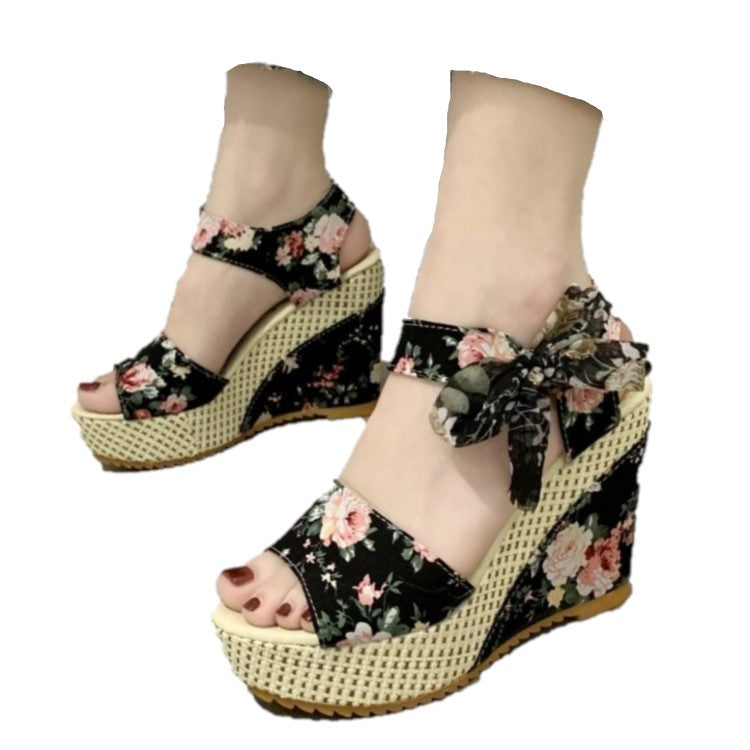 Women's Open Toe Ankle Strap Wedge Sandals