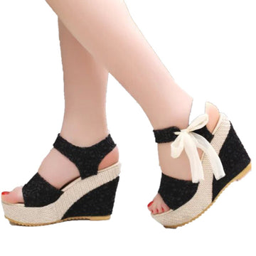 Women's Open Toe Ankle Strap Wedge Sandals
