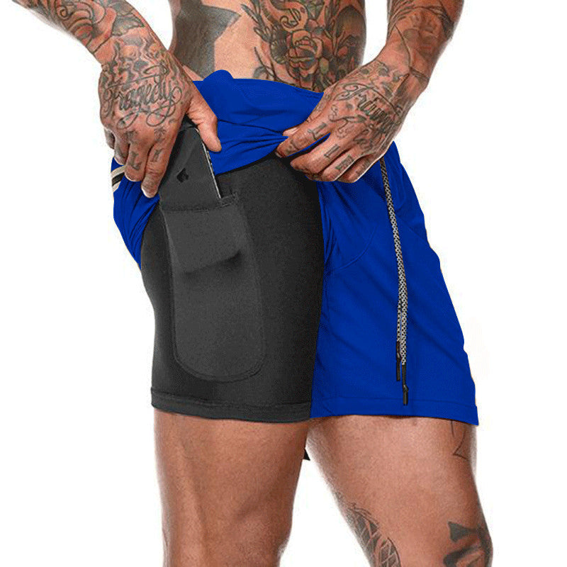 Joggers Shorts Men 2 in 1 Sport Gyms Fitness