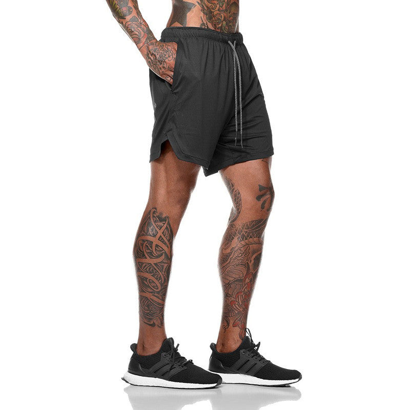 Joggers Shorts Men 2 in 1 Sport Gyms Fitness