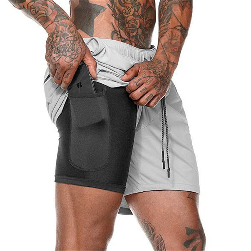 Joggers Shorts Men 2 in 1 Sport Gyms Fitness
