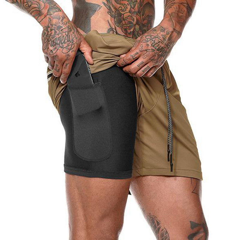 Joggers Shorts Men 2 in 1 Sport Gyms Fitness