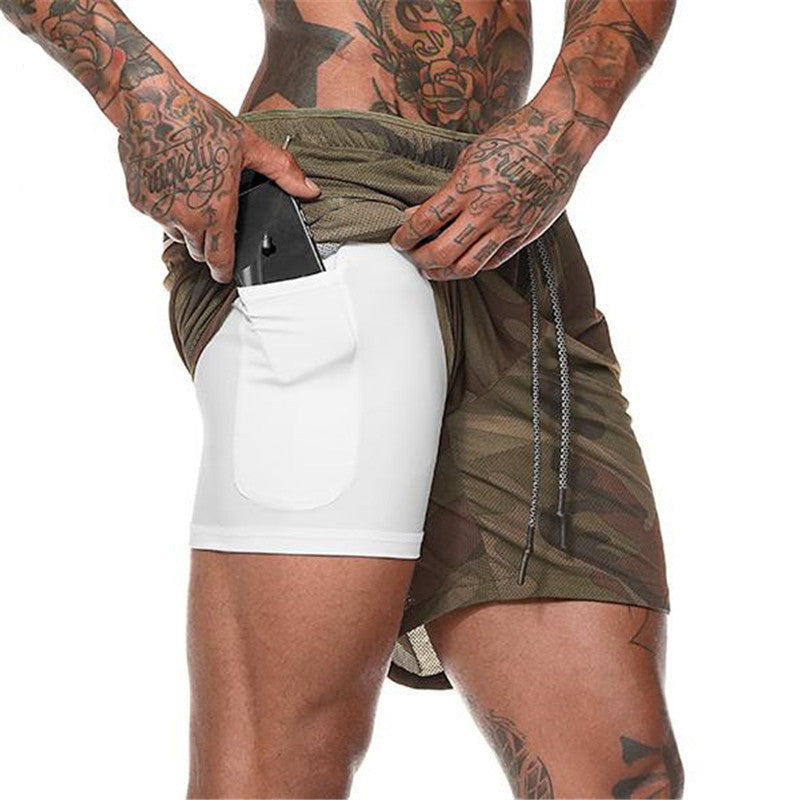 Joggers Shorts Men 2 in 1 Sport Gyms Fitness