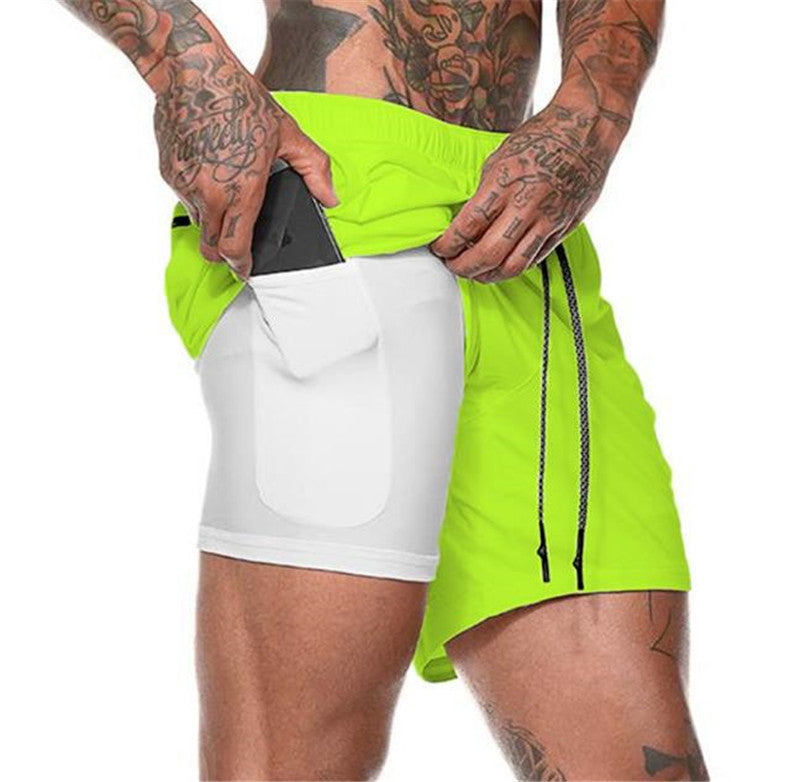 Joggers Shorts Men 2 in 1 Sport Gyms Fitness
