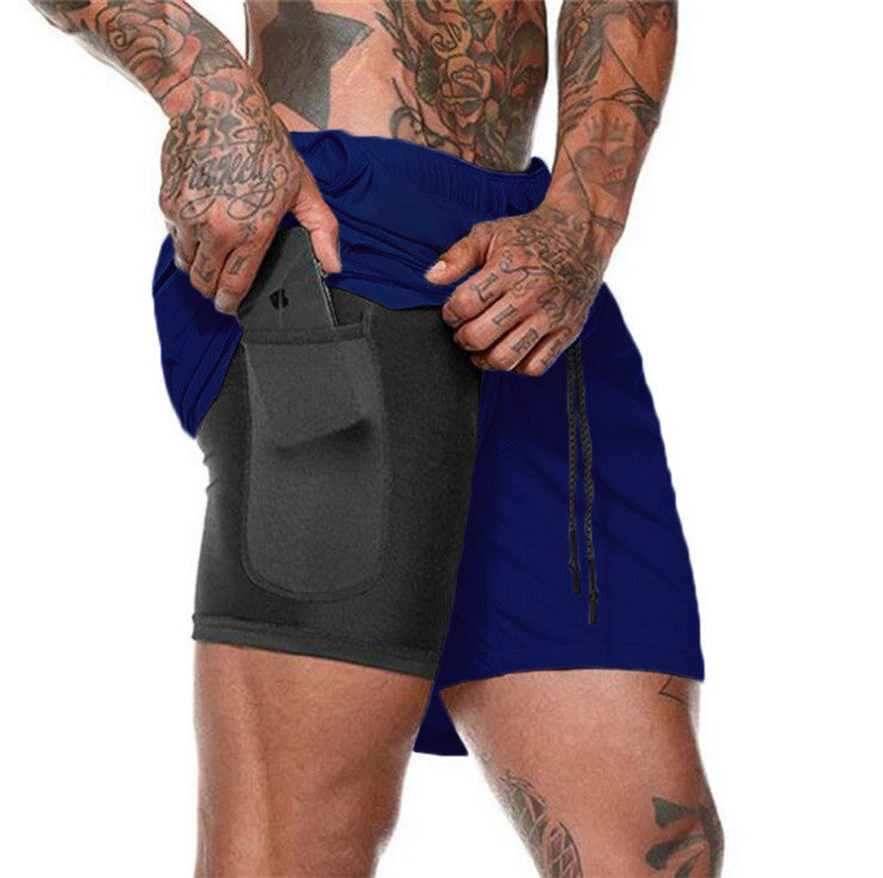 Joggers Shorts Men 2 in 1 Sport Gyms Fitness