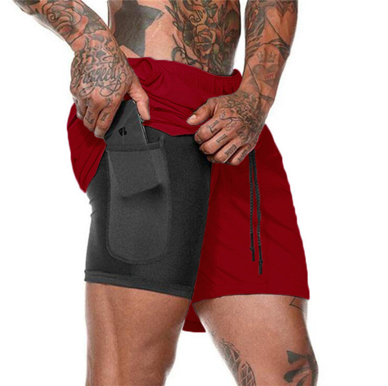 Joggers Shorts Men 2 in 1 Sport Gyms Fitness
