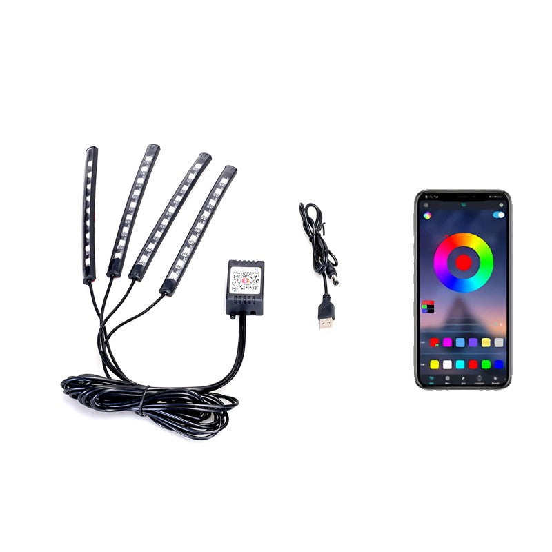 LED Strip Light for Car with USB Port App Control