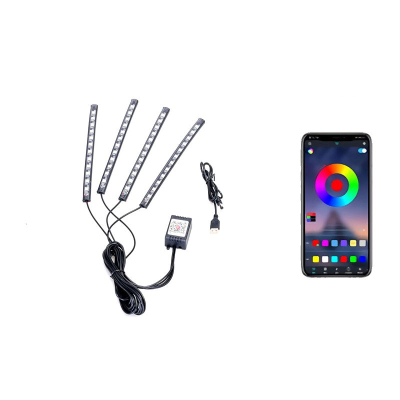LED Strip Light for Car with USB Port App Control