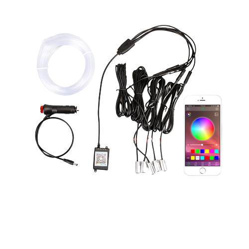 LED Car Interior Decorative Ambient Light Neon Strip RGB App Sound Control