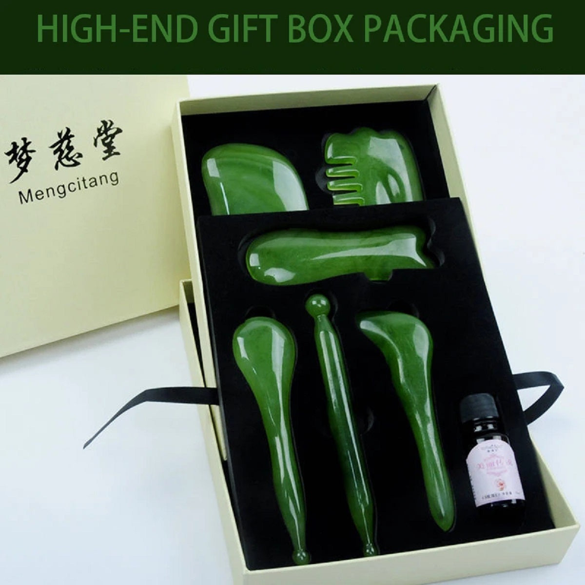 7-Piece Gua Sha Massage Set - Natural Resin Scraping Tools for Face & Body