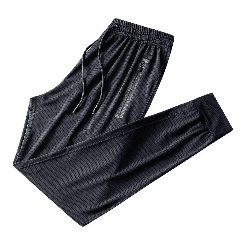 Men Ice Silk Fitness Running Stretch Yoga Pant