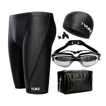 Men's Swimming Shorts Goggles with Ear-Plug Cap Case