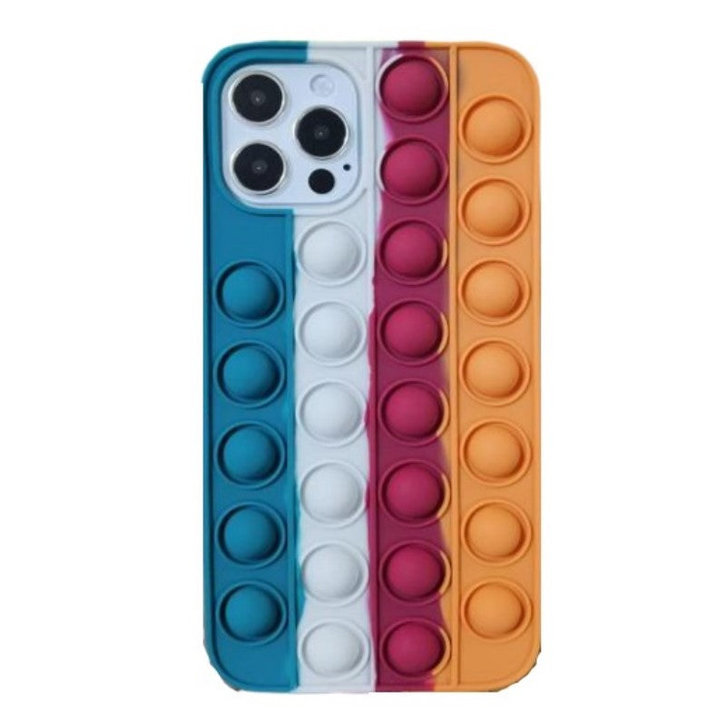 3D Push Rainbow Bubble Play Game Case for iPhone