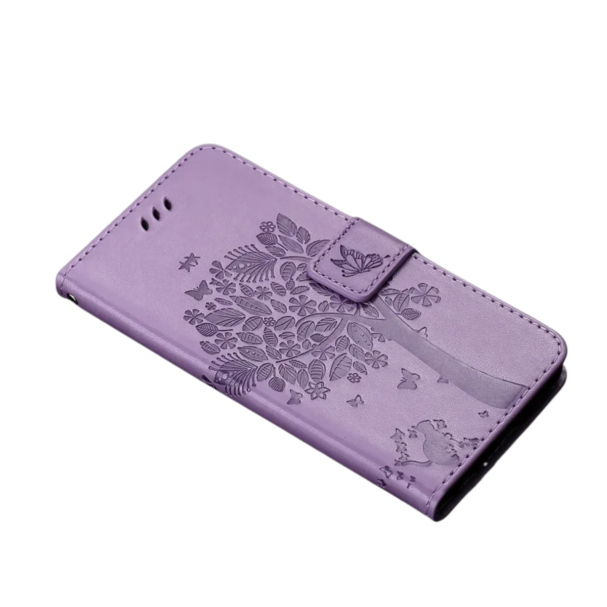 Wallet Tree Embossing Flip Leather Case for Samsung Galaxy