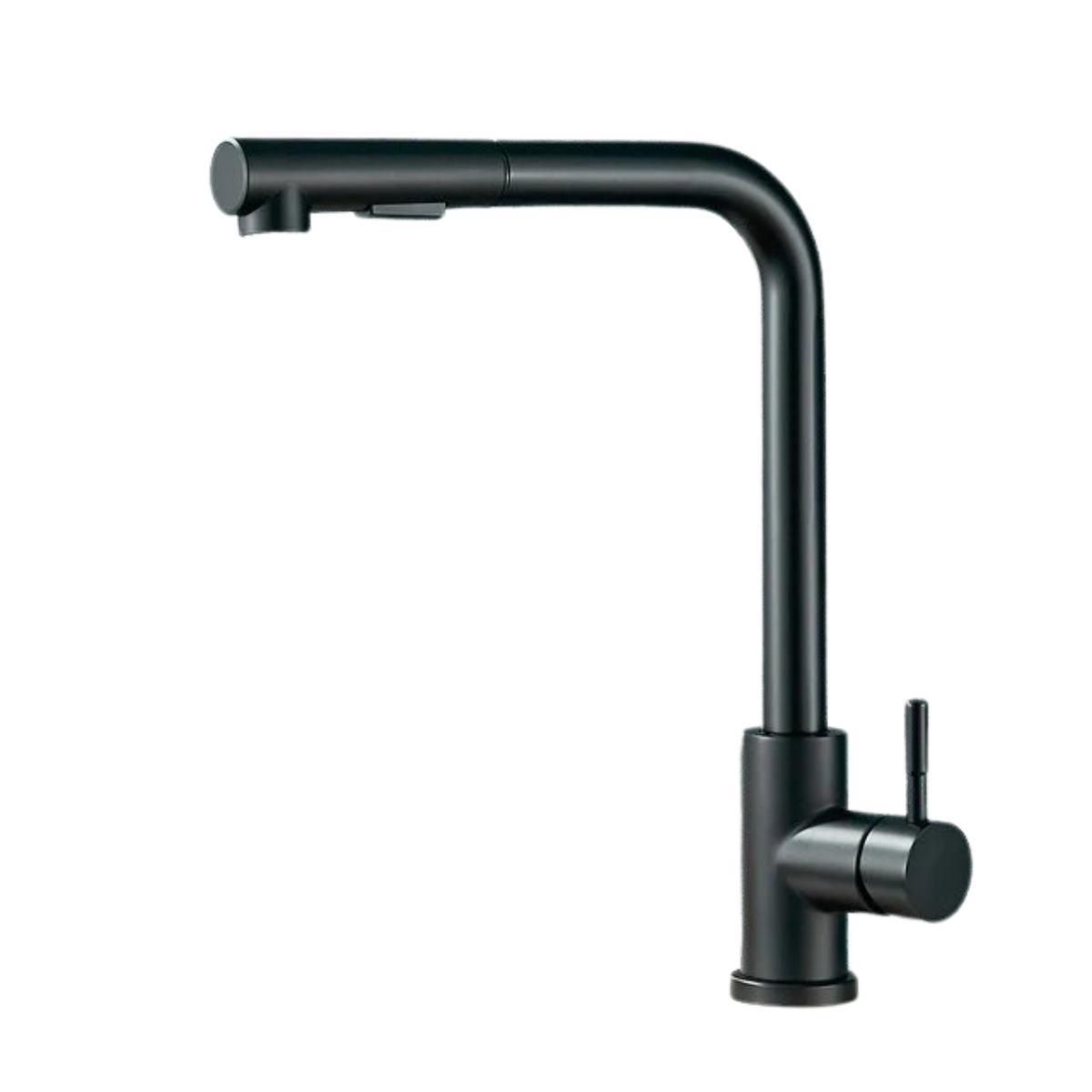 Black Pull-Out Kitchen Sink Faucet with Dual-Mode Sprayer Mixer Tap