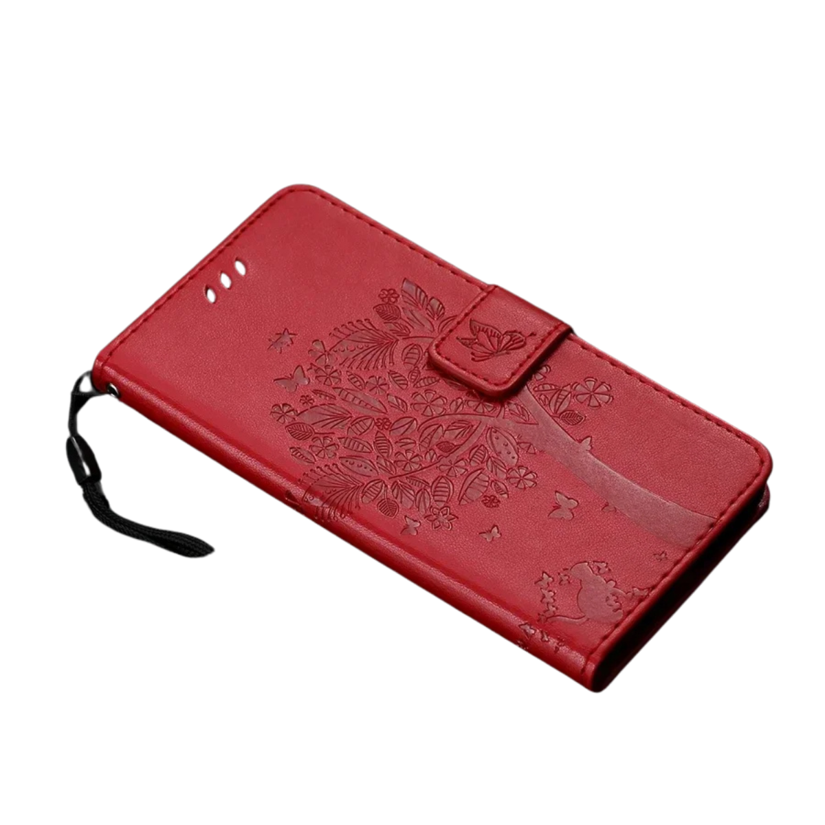 Wallet Tree Embossing Flip Leather Case for Samsung Galaxy