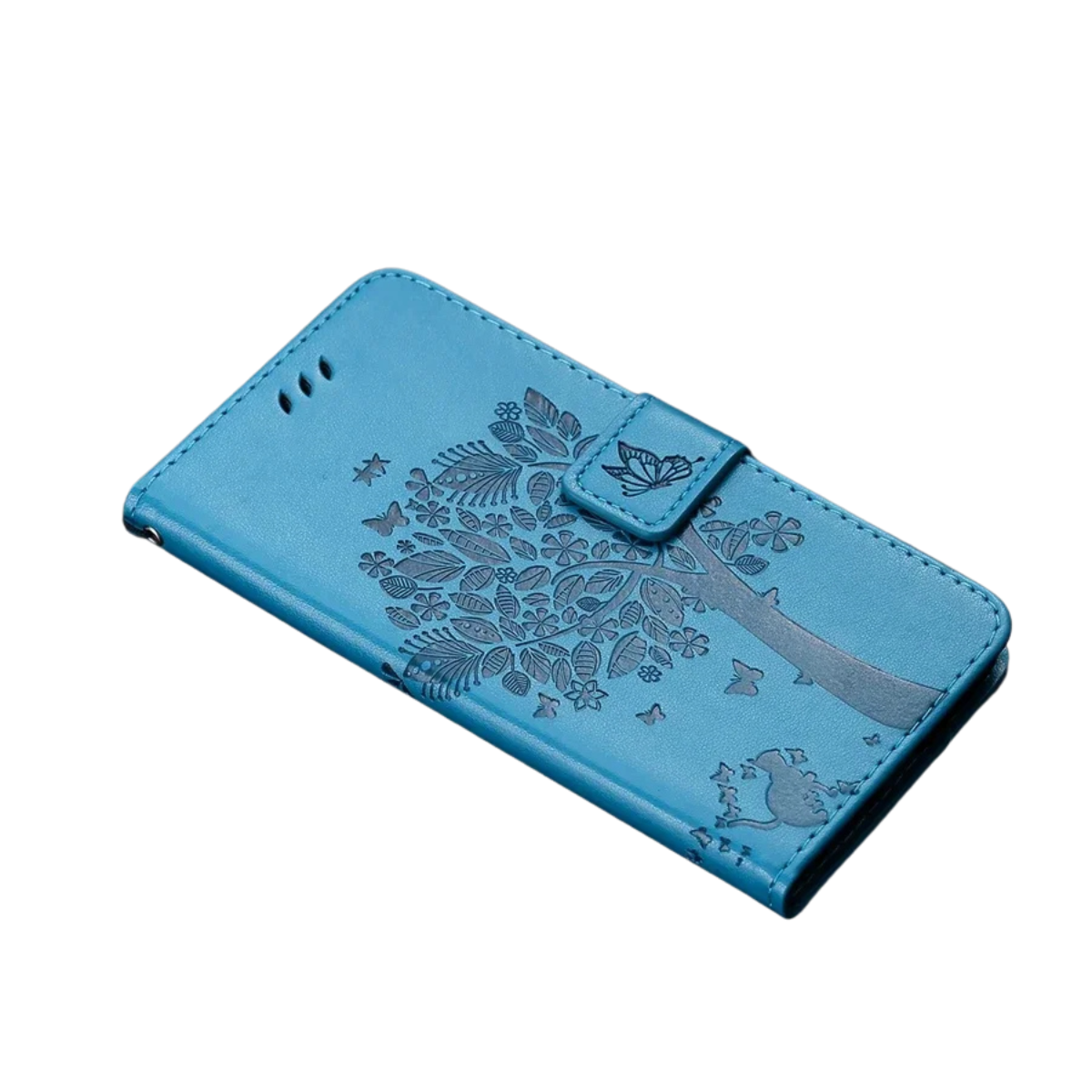 Wallet Tree Embossing Flip Leather Case for Samsung Galaxy