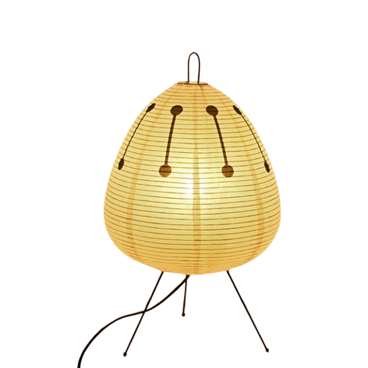 Dimmable Japanese Printed Rice Paper Lantern Table Lamp