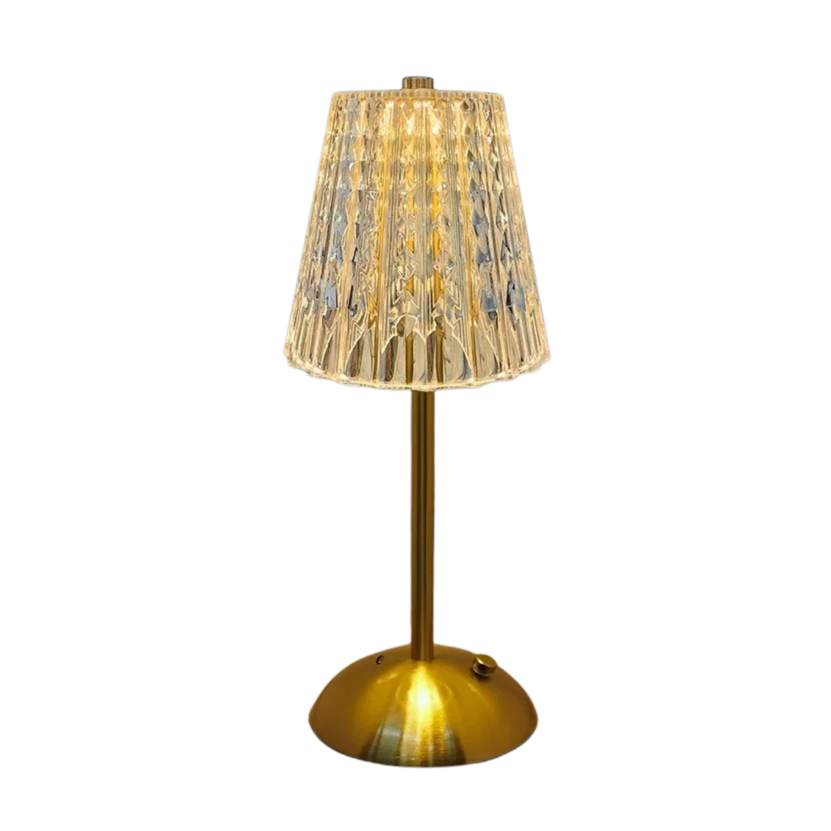 Crystal LED Table Lamp - Rechargeable Touch Sensor Dimmable Light