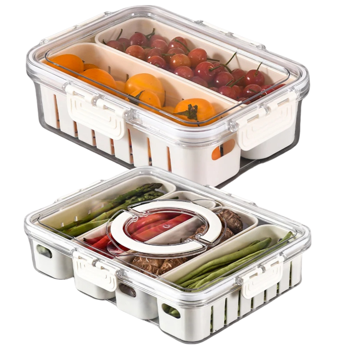 Kitchen Drain & Storage Box - Pet Refrigerator Organizer with Handle