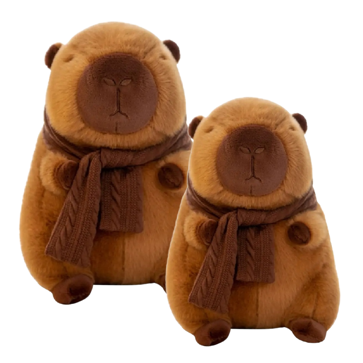 Removable Scarf Capybara Plush Doll - Soft Stuffed Toy and Gift