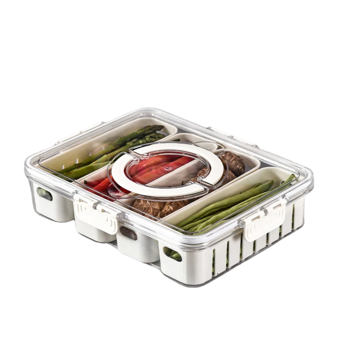 Kitchen Drain & Storage Box - Pet Refrigerator Organizer with Handle