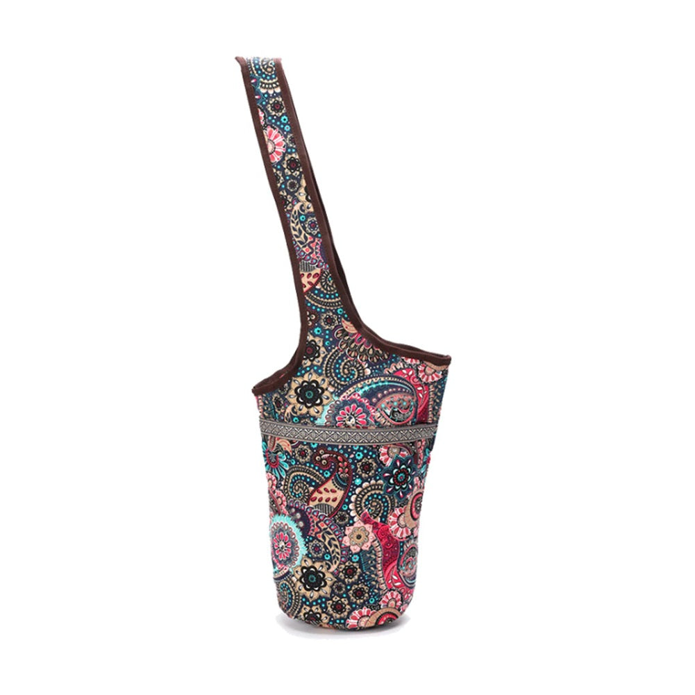 Yoga Printed Canvas Mat Bag