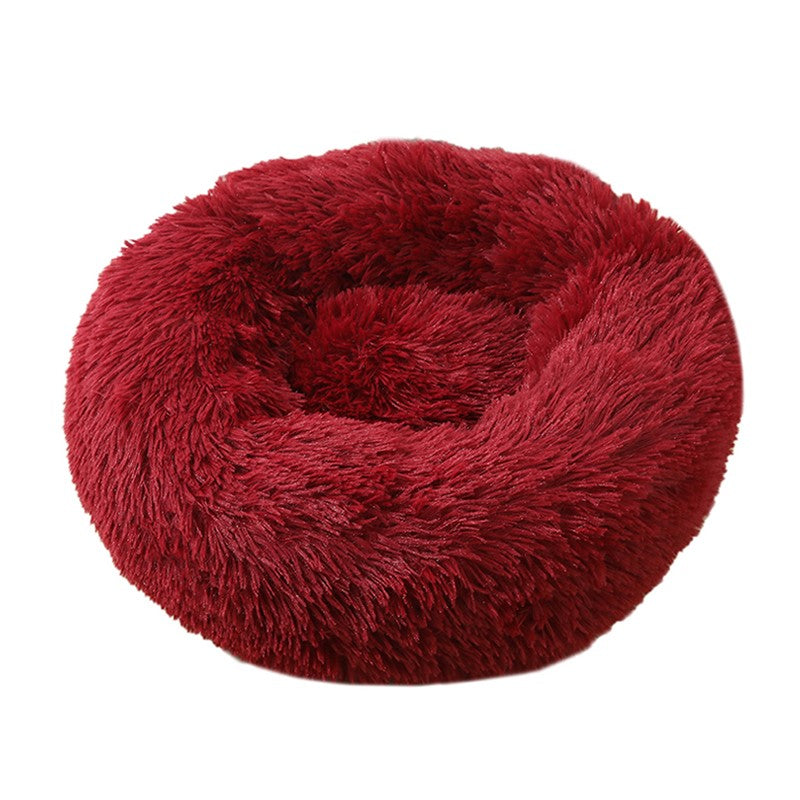 Warm Donut Dog Bed with Removable Cover