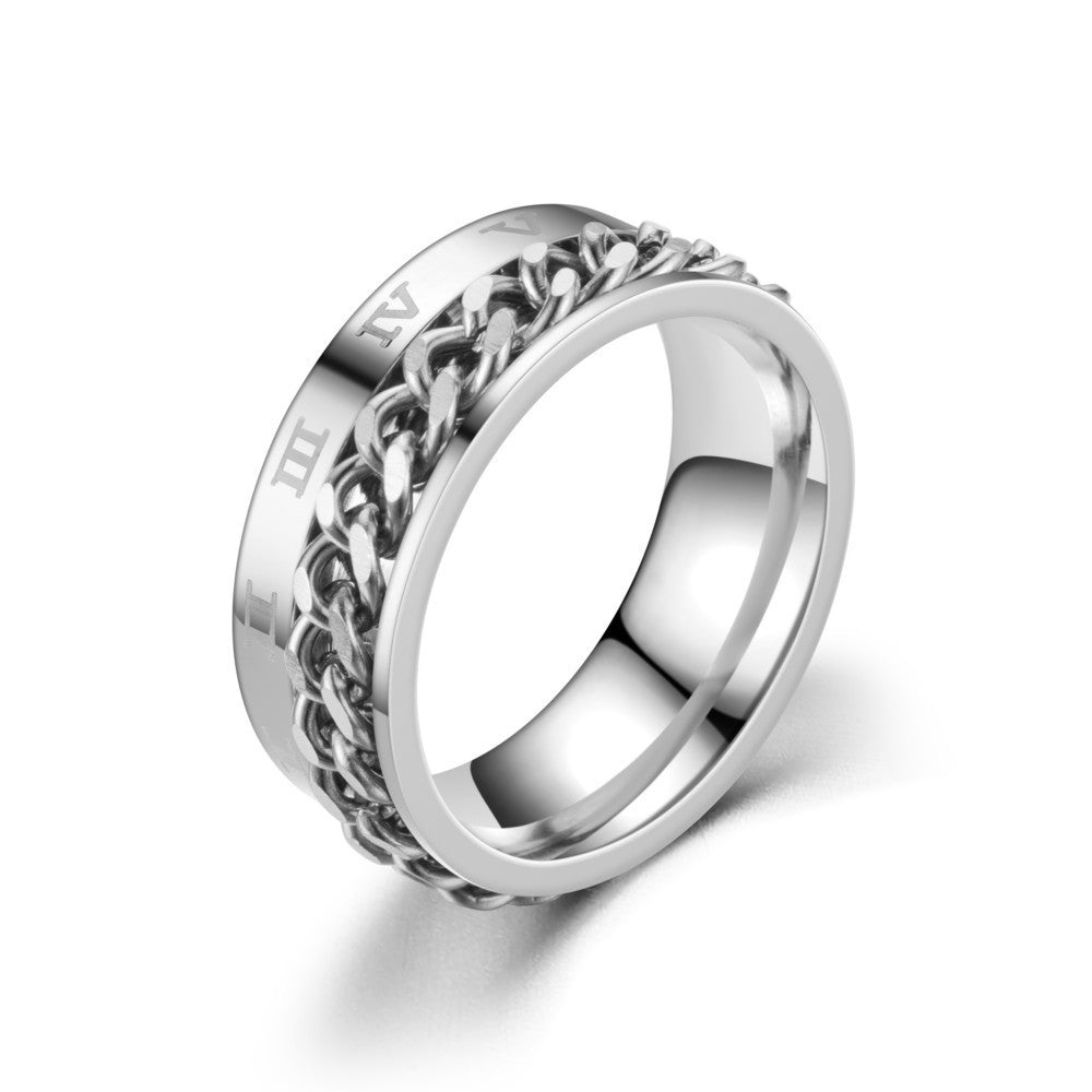 Chain Rotatable Anxiety Fidget Ring