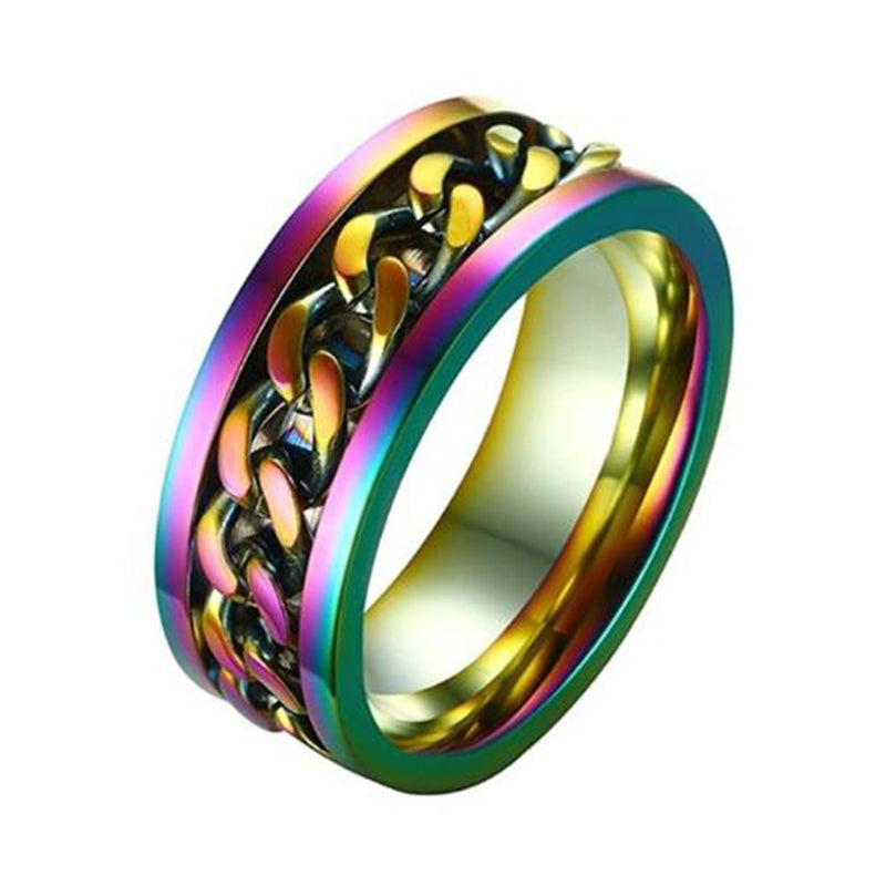 Chain Rotatable Anxiety Fidget Ring
