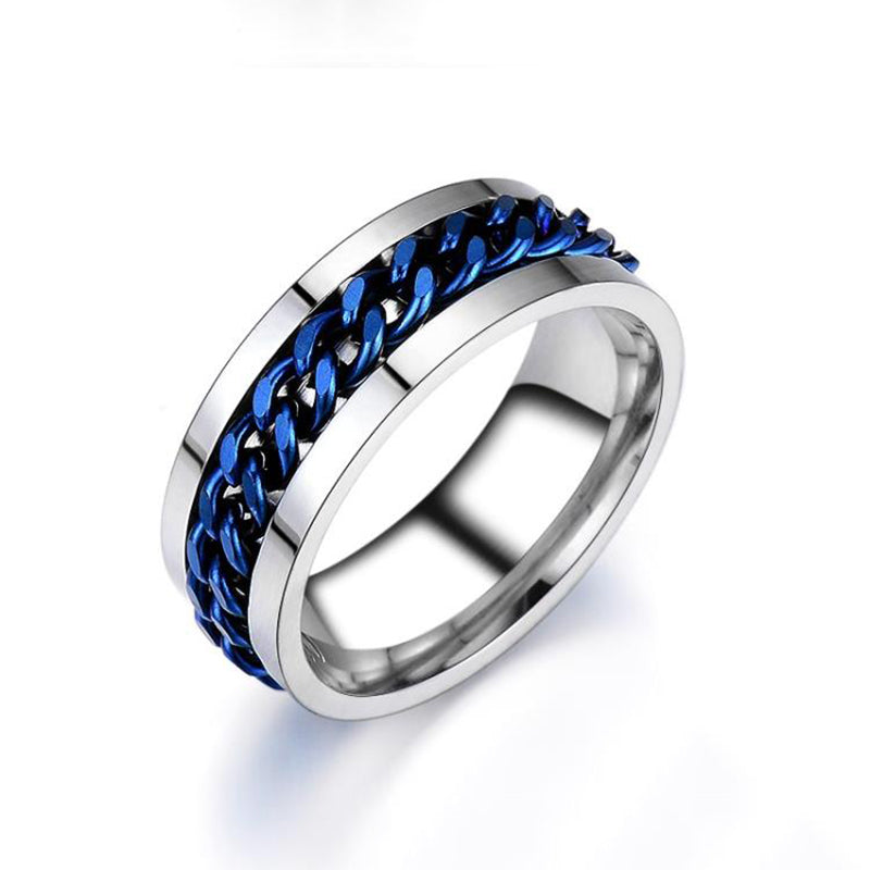 Chain Rotatable Anxiety Fidget Ring