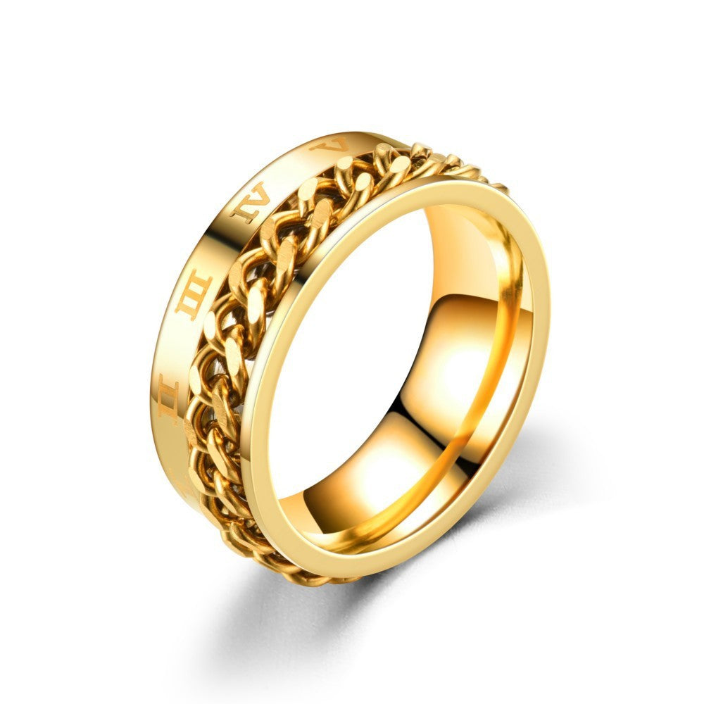 Chain Rotatable Anxiety Fidget Ring