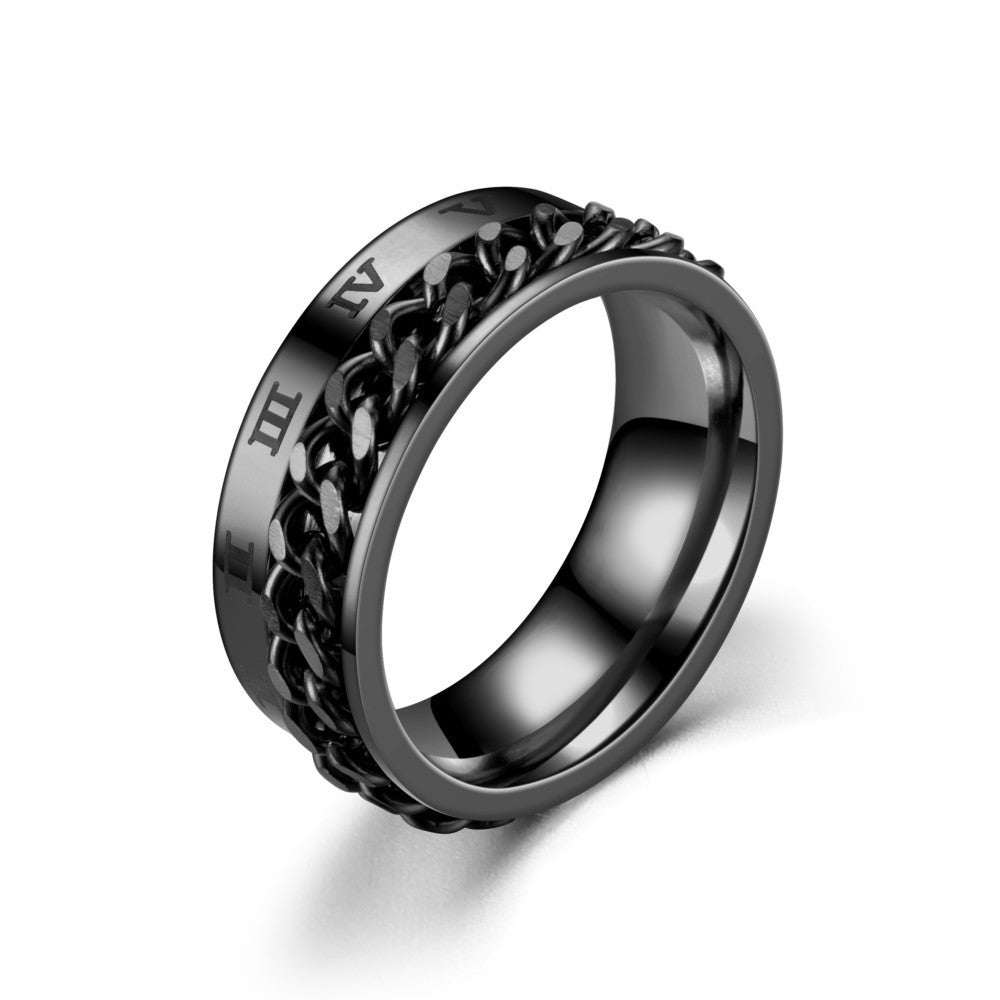 Chain Rotatable Anxiety Fidget Ring