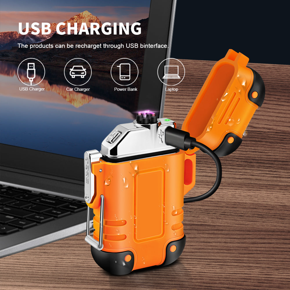 Waterproof Double Arc Lighter Windproof Plasma