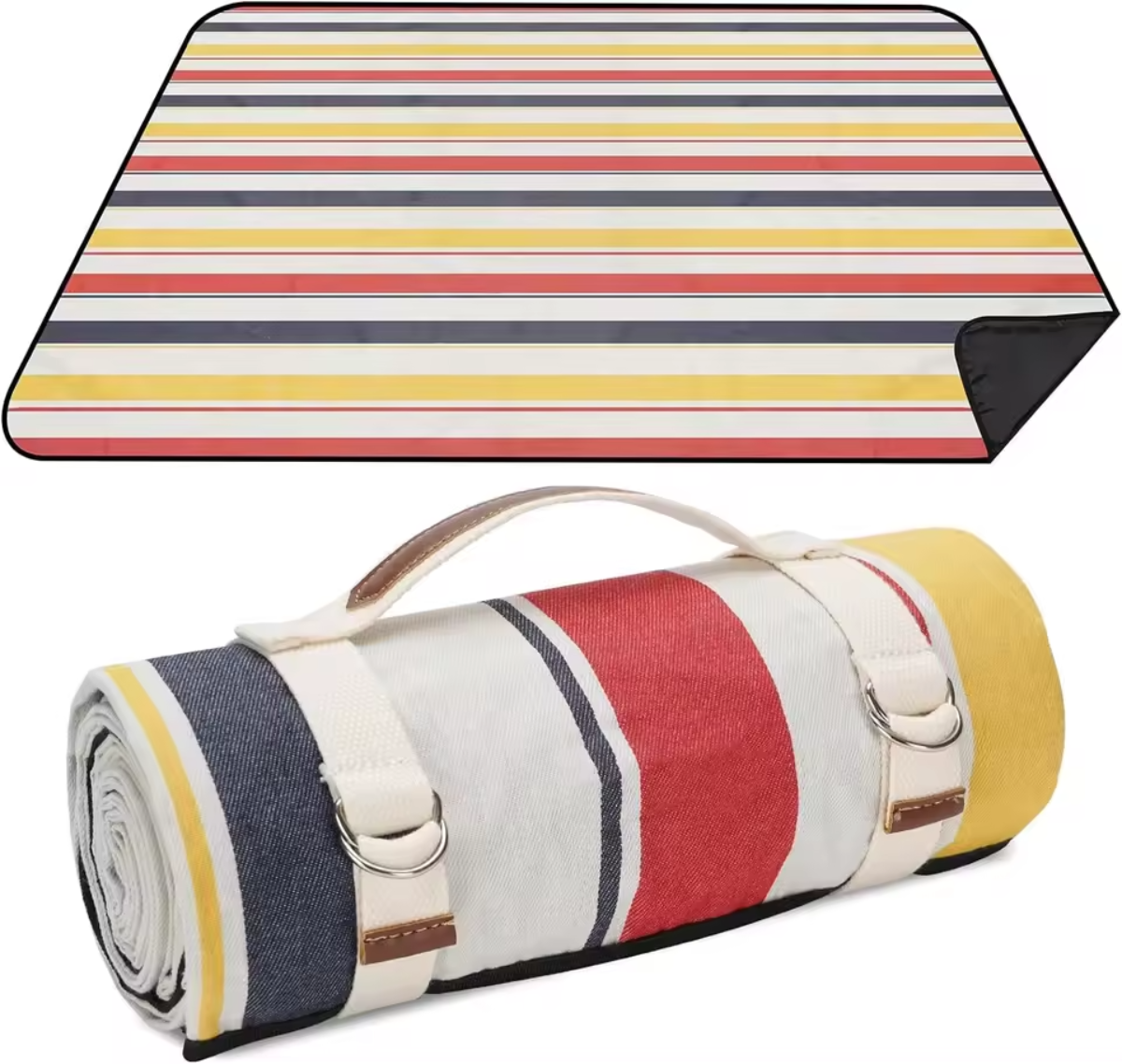Waterproof Picnic Blanket -Foldable Beach And Camping Mat with Carry Strap