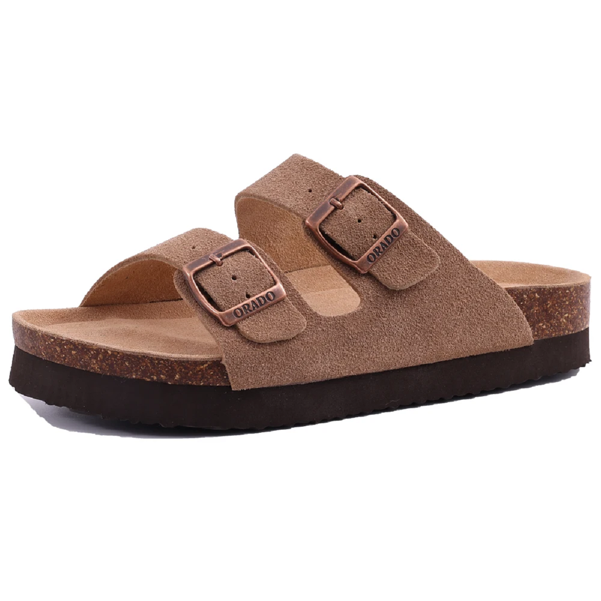 Suede Platform Soft Cork Footbed Summer Beach Sandals for Women and Men