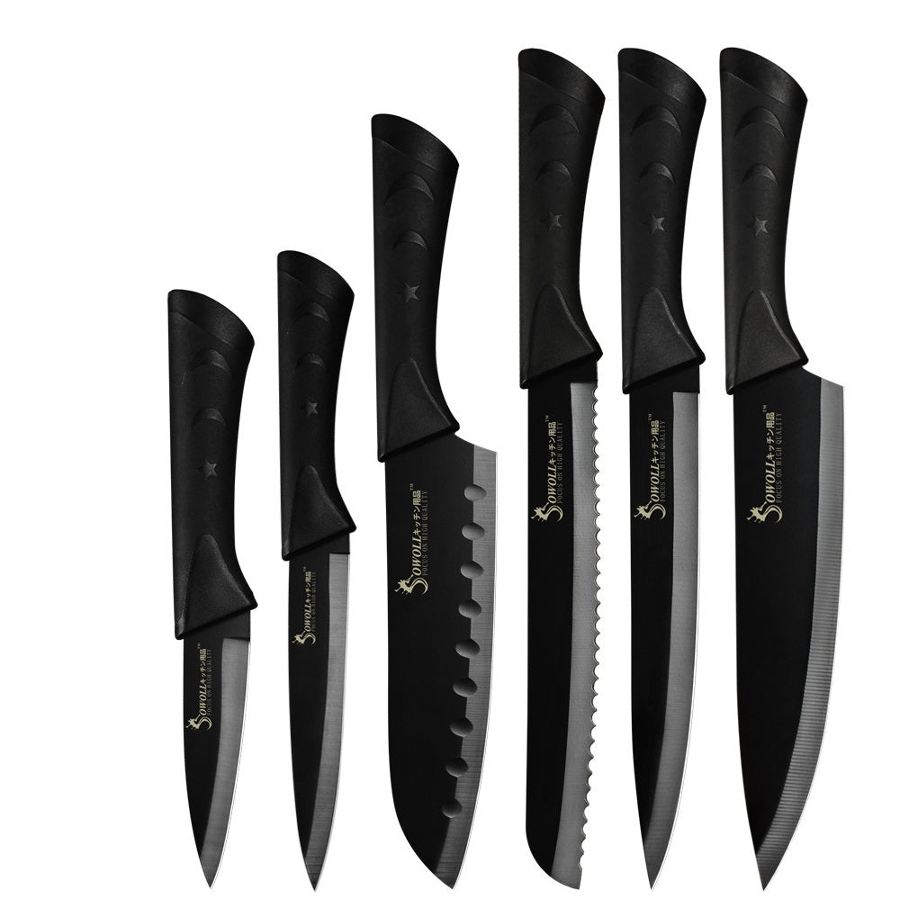Professional Japanese Black Stainless Steel Kitchen Knives
