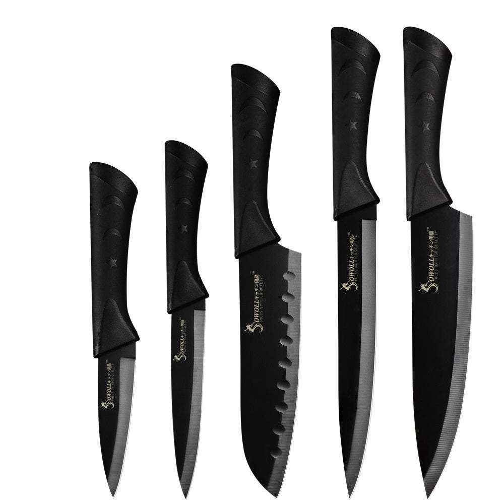Professional Japanese Black Stainless Steel Kitchen Knives