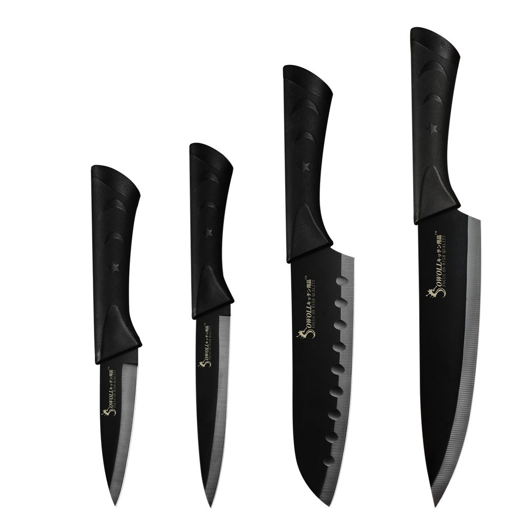 Professional Japanese Black Stainless Steel Kitchen Knives