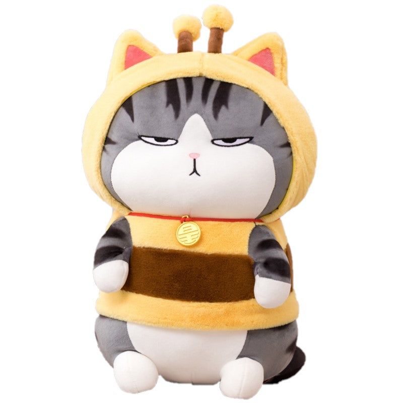 30/19.7 in Kawaii Sleeping Pillow Cute Cat Doll Plush Toy