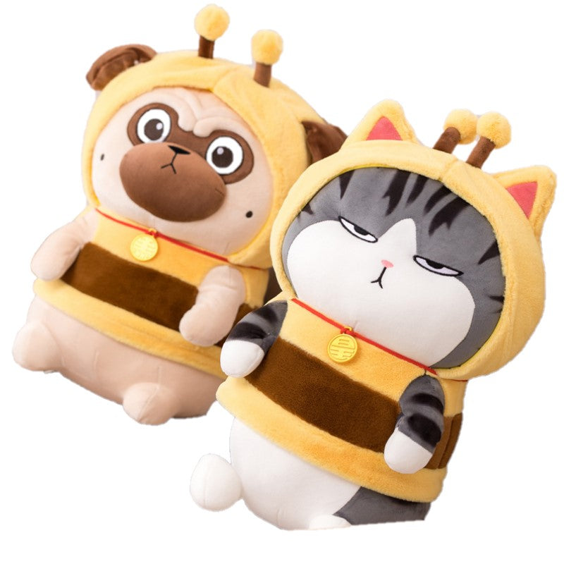 30/19.7 in Kawaii Sleeping Pillow Cute Cat Doll Plush Toy