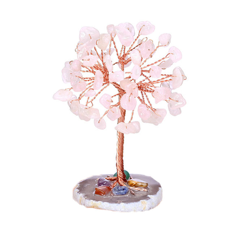Healing Crystals Stones Tree Wire Office Home Decor